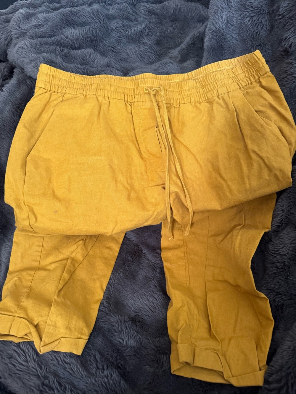 J. Crew Mustard Yellow Drawstring Joggers